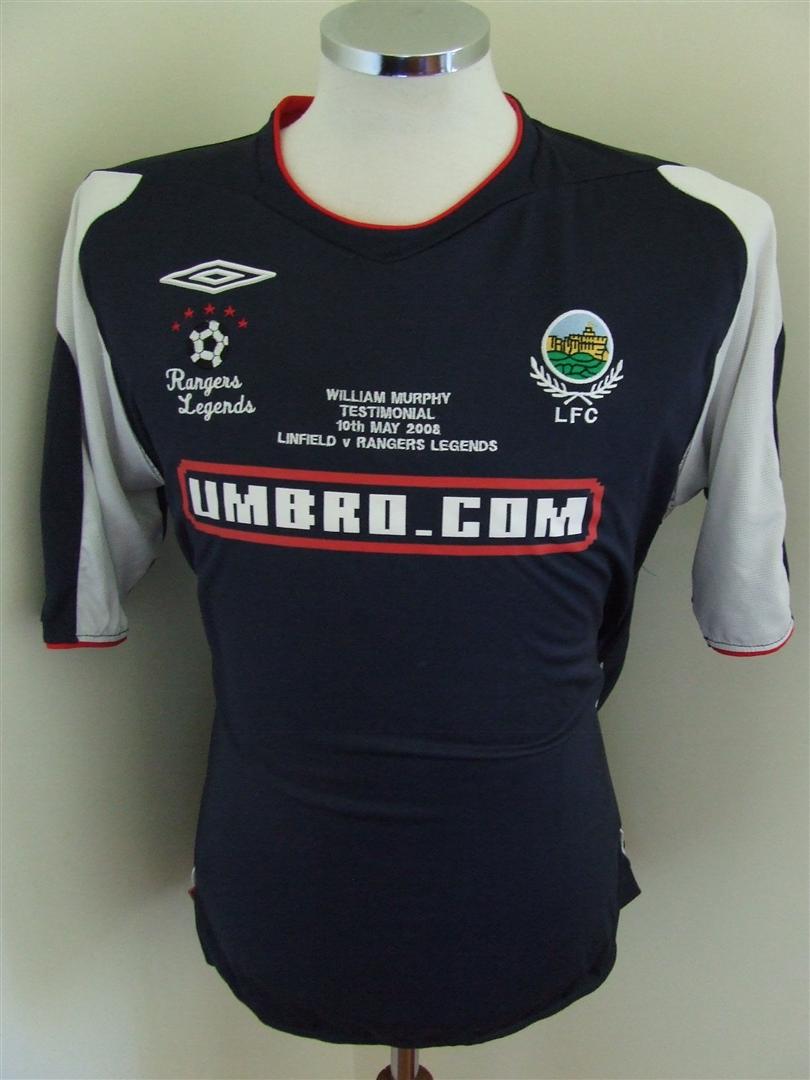 maillot linfield fc particulier 2008 rétro