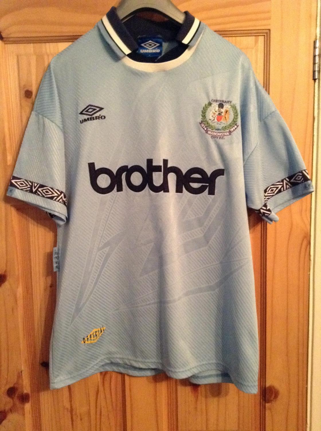 maillot manchester city domicile 1994-1995 rétro