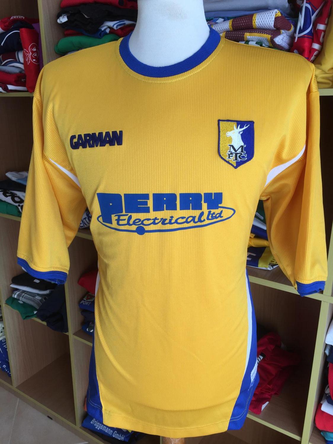 maillot mansfield town fc domicile 2004-2005 rétro