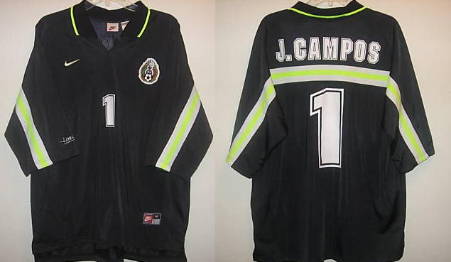 maillot mexique gardien 2001 rétro