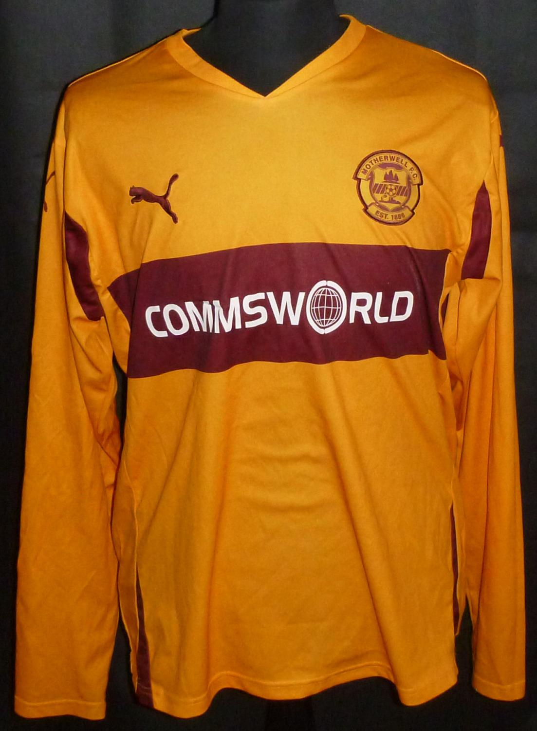 maillot motherwell fc domicile 2010-2011 rétro