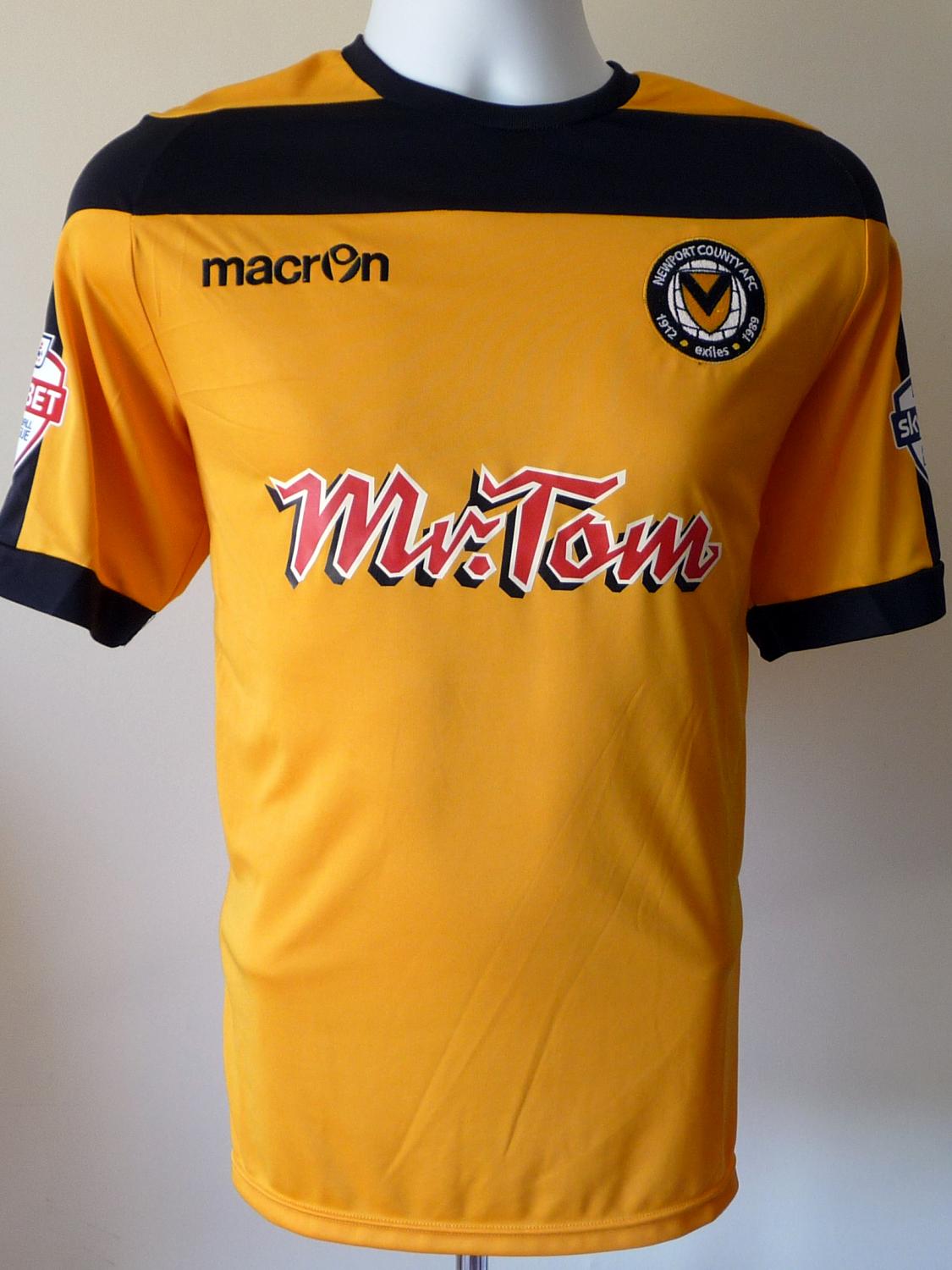 maillot newport county afc domicile 2014-2015 rétro