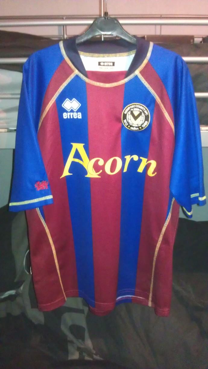 maillot newport county afc exterieur 2006-2007 rétro