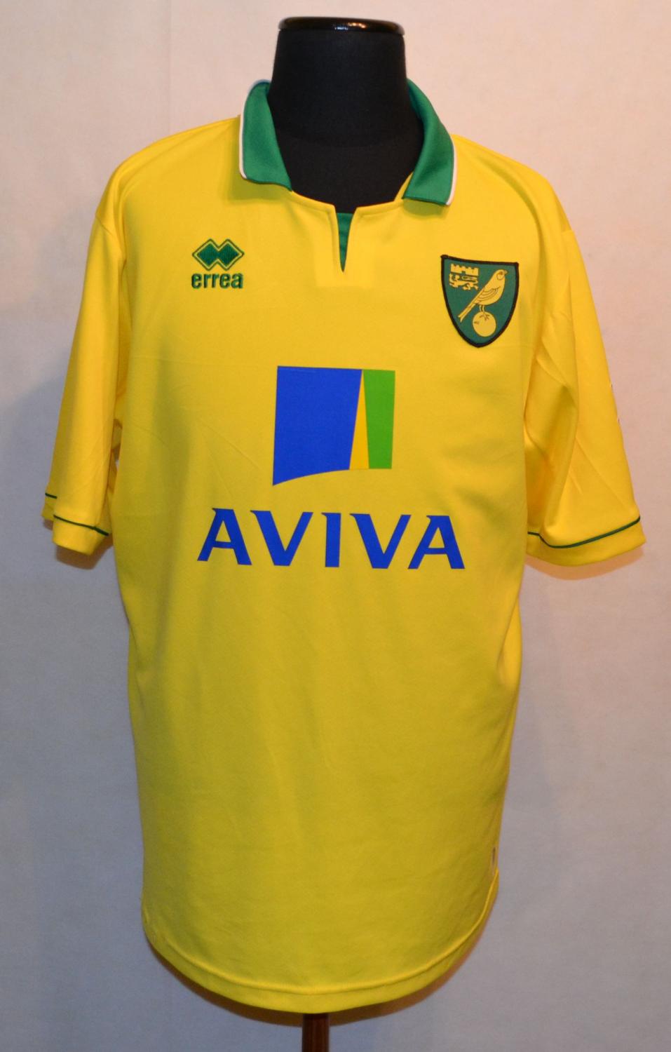 maillot norwich city domicile 2012-2013 rétro