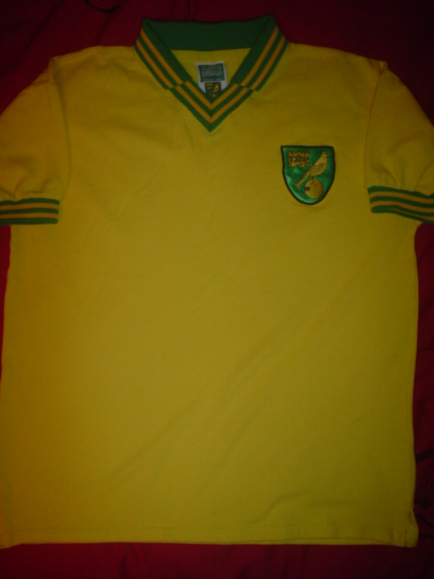 maillot norwich city réplique 1975-1976 rétro