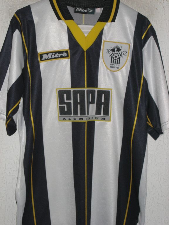 maillot notts county domicile 1996-1997 rétro