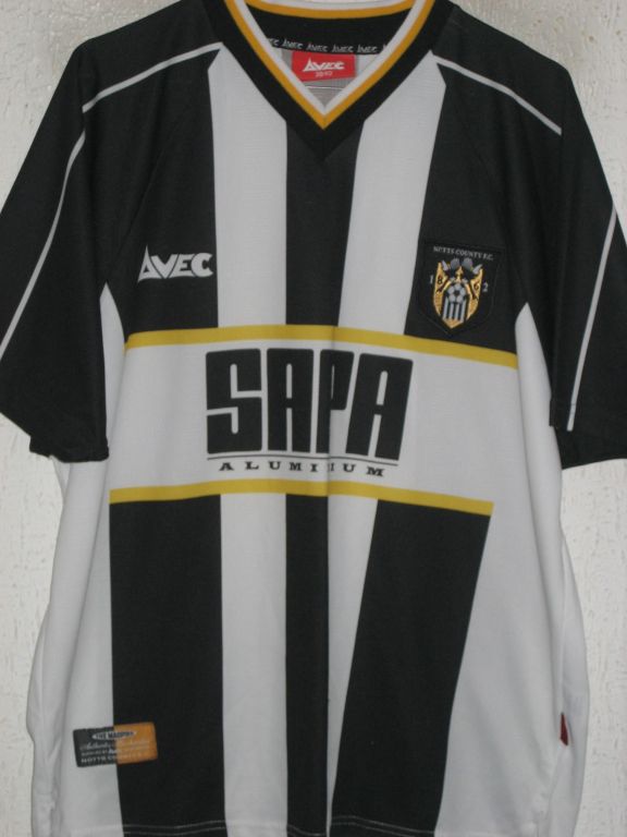 maillot notts county domicile 1999-2000 rétro