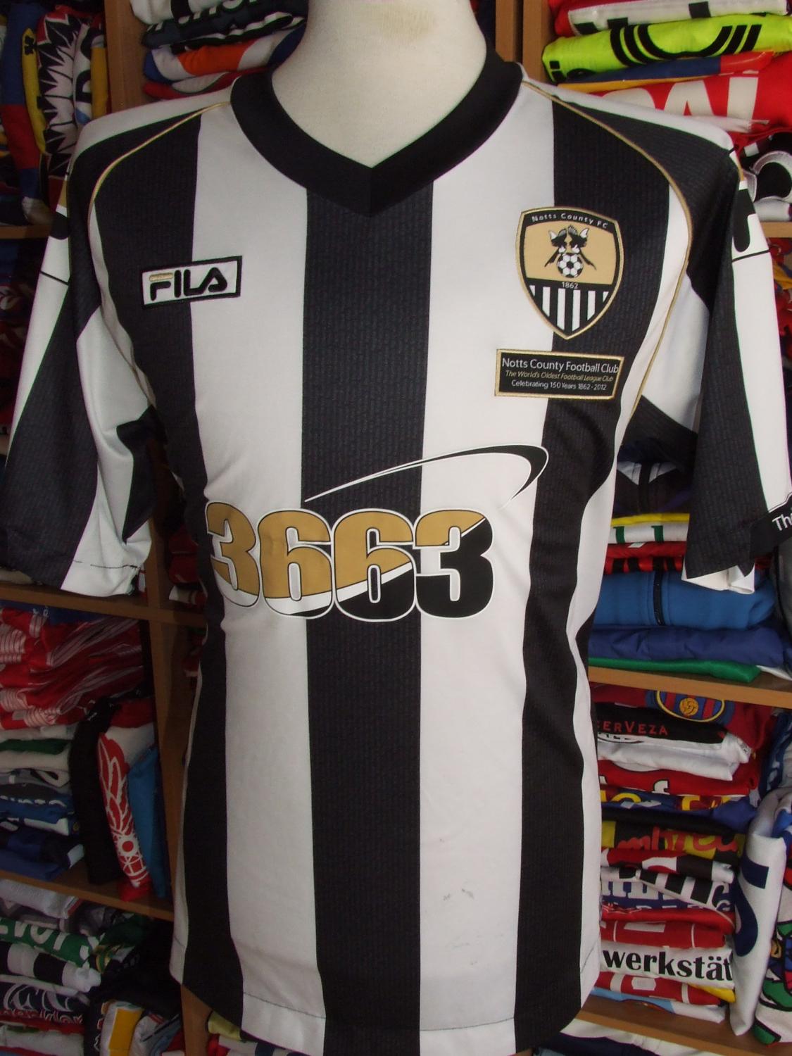 maillot notts county domicile 2012-2013 rétro