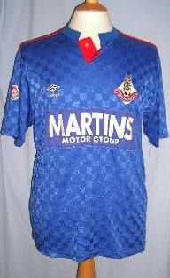 maillot oldham athletic afc réplique 1987-1988 rétro