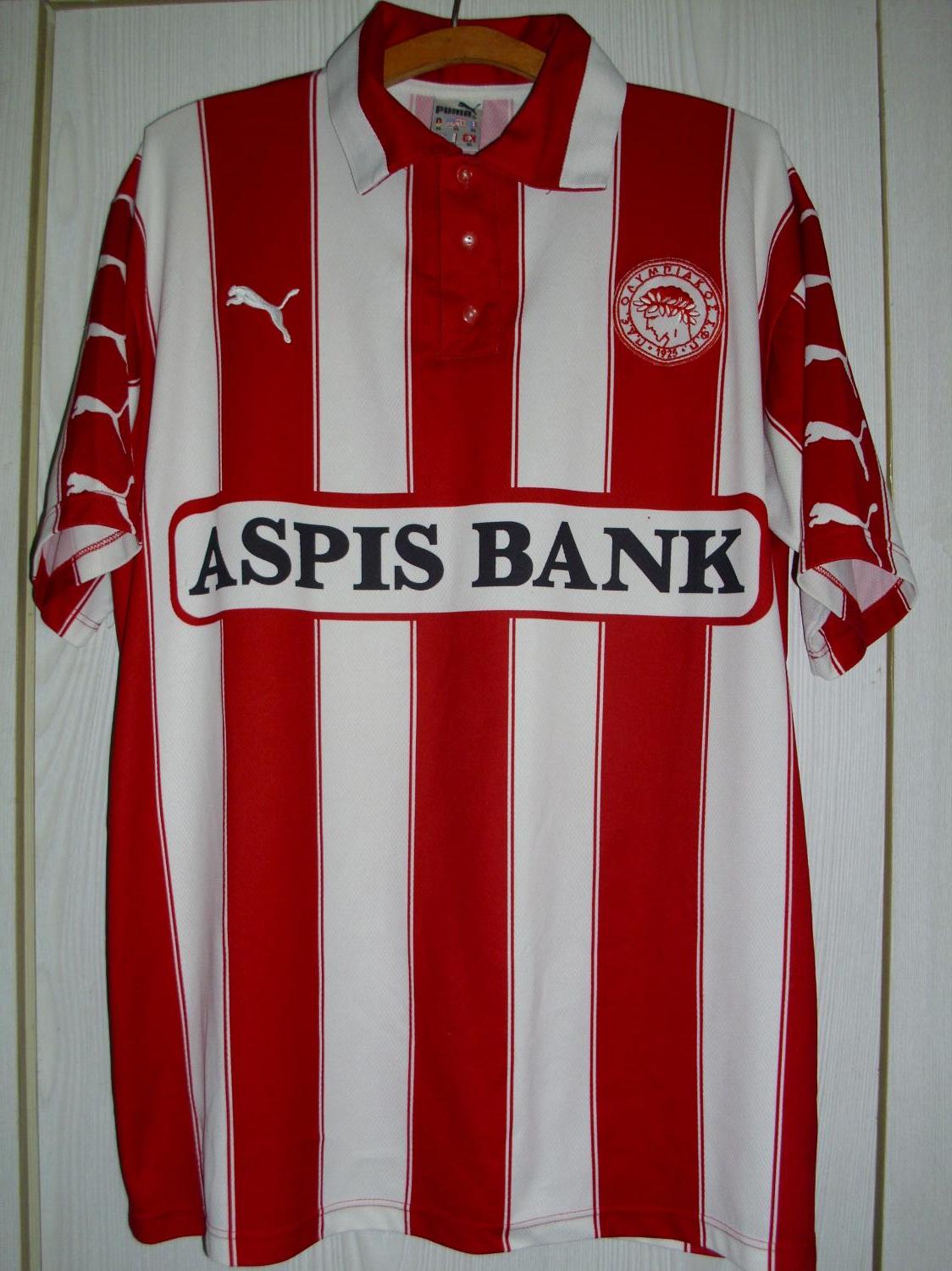 maillot olympiakos domicile 1998-1999 rétro