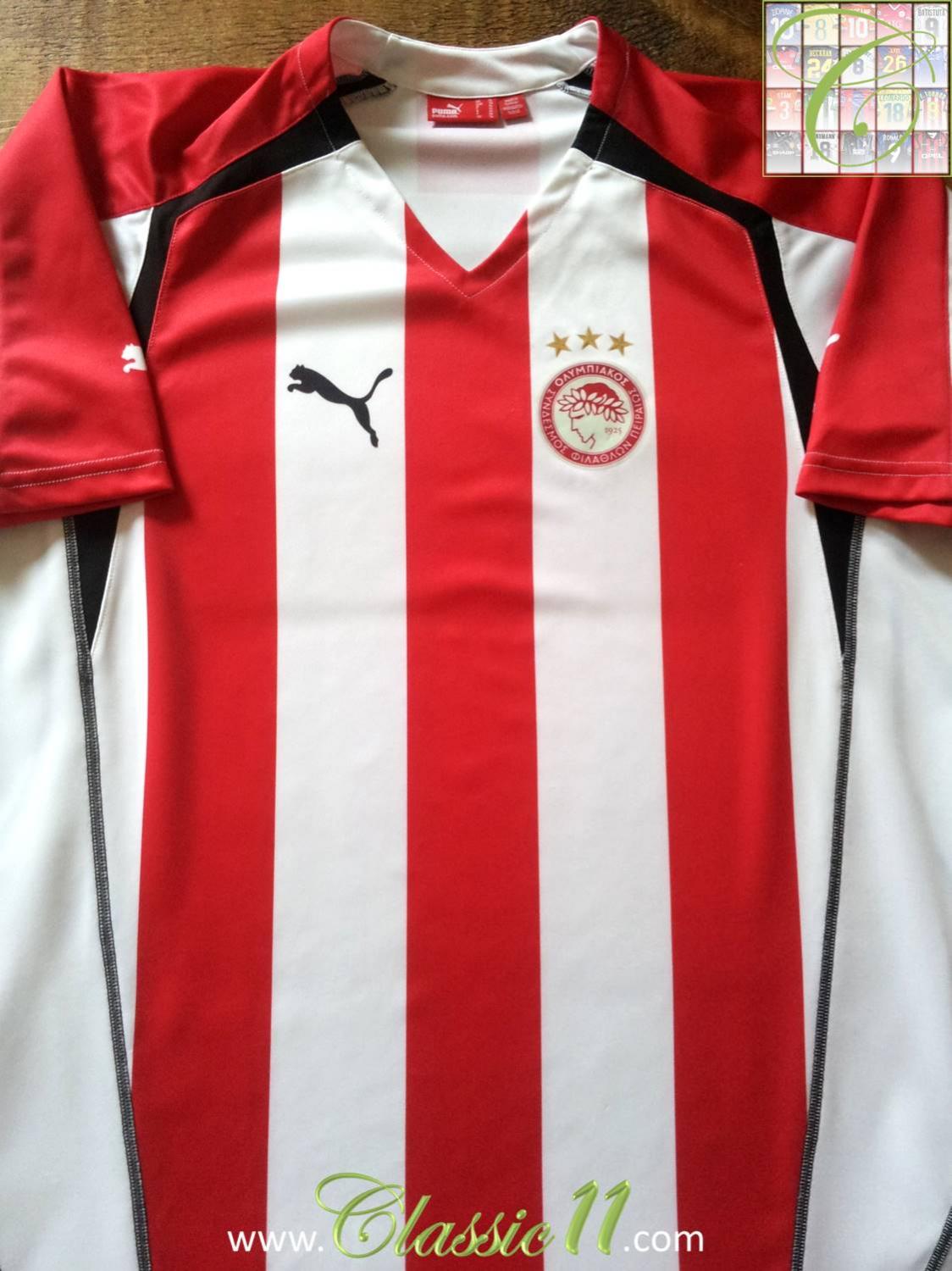 maillot olympiakos domicile 2005-2006 rétro