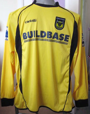 maillot oxford united fc domicile 2008-2009 rétro