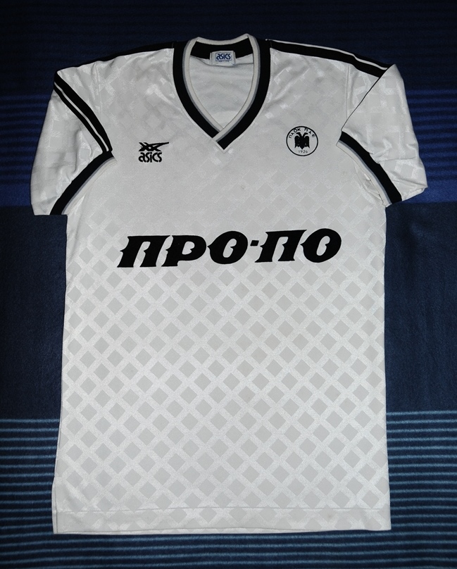 maillot paok salonique domicile 1988-1989 rétro