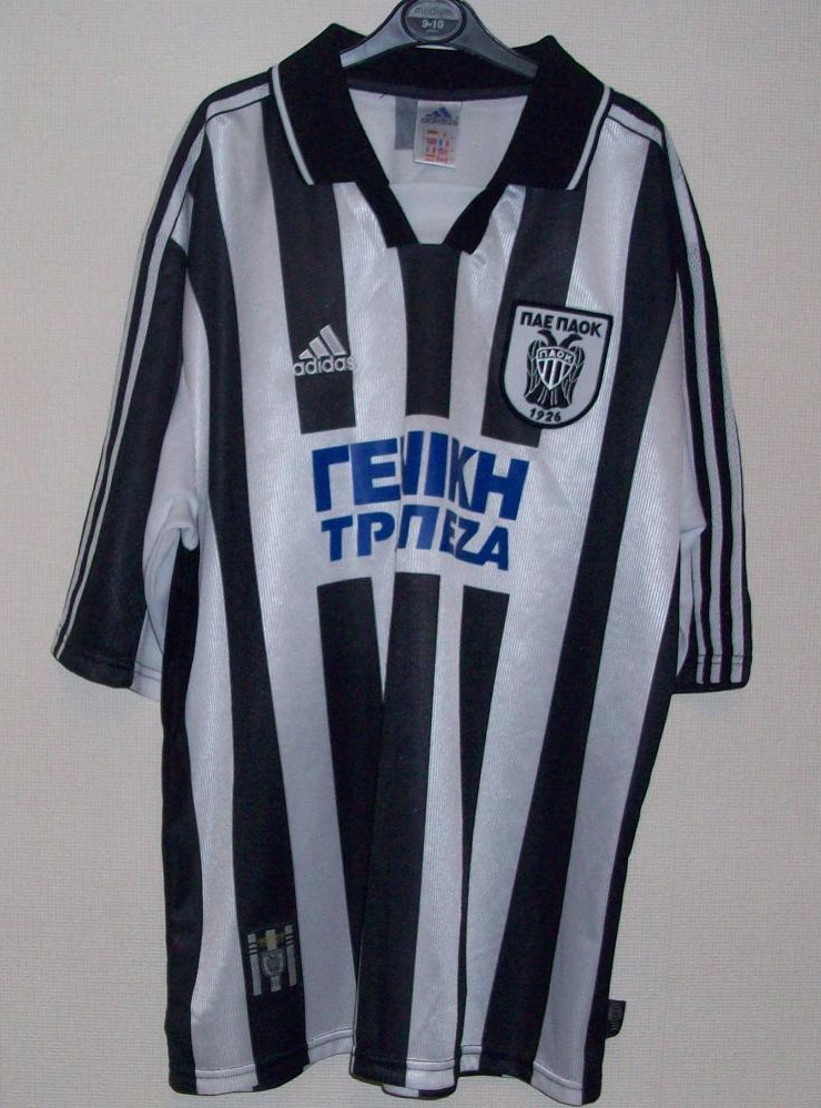 maillot paok salonique domicile 1997-1999 rétro