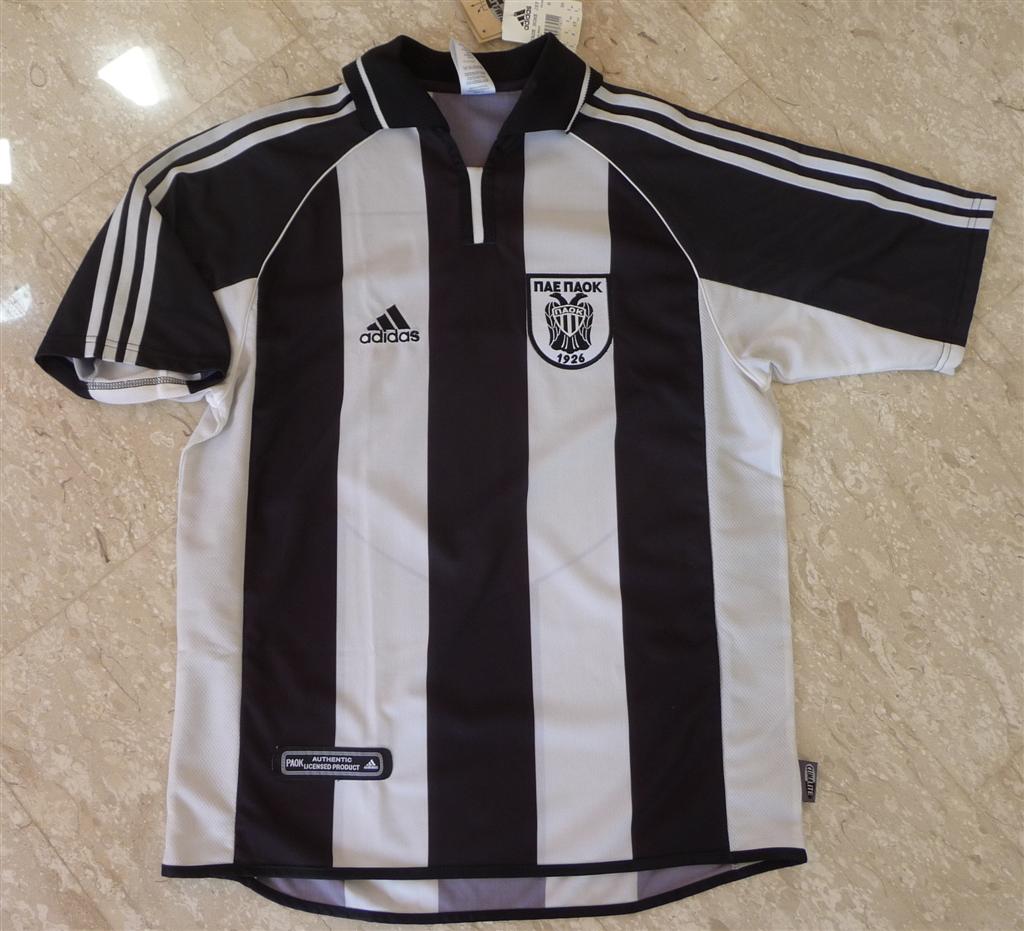 maillot paok salonique domicile 2001-2002 pas cher