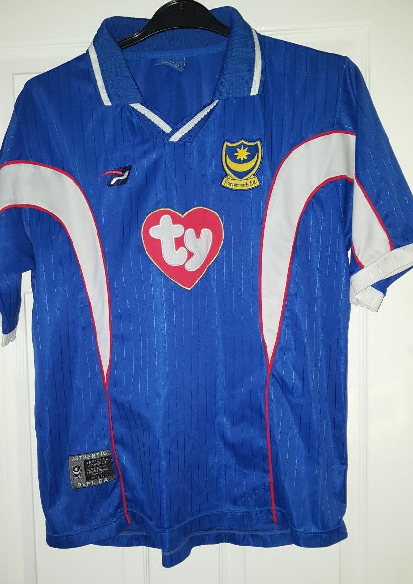 maillot portsmouth domicile 2002-2003 rétro