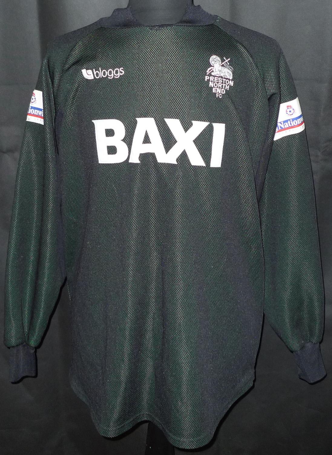 maillot preston north end gardien 2000-2002 rétro