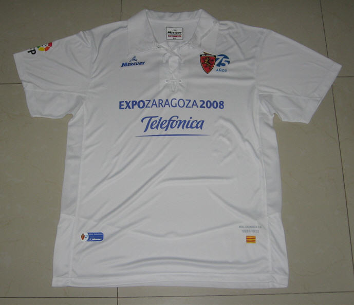 maillot real saragosse domicile 2007-2008 rétro