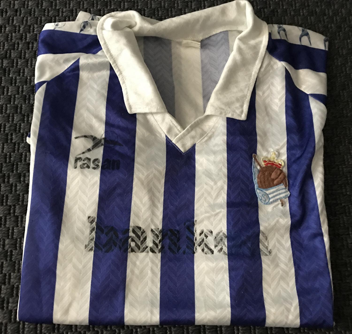 maillot real sociedad domicile 1991-1992 rétro