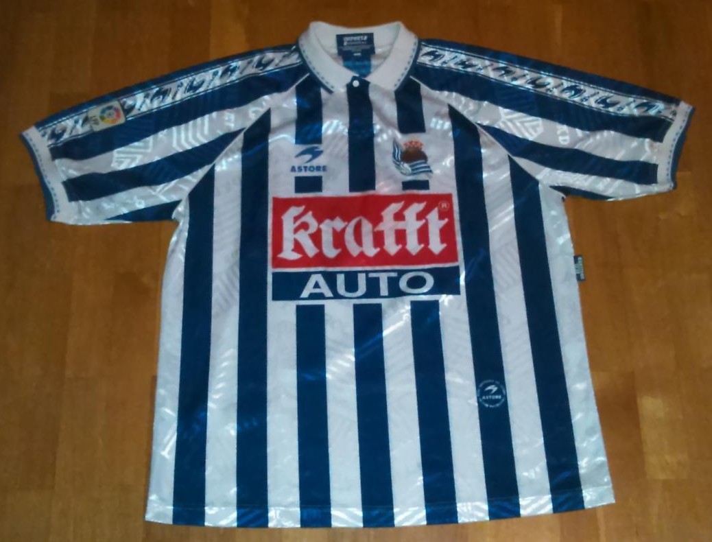 maillot real sociedad domicile 1995-1998 pas cher