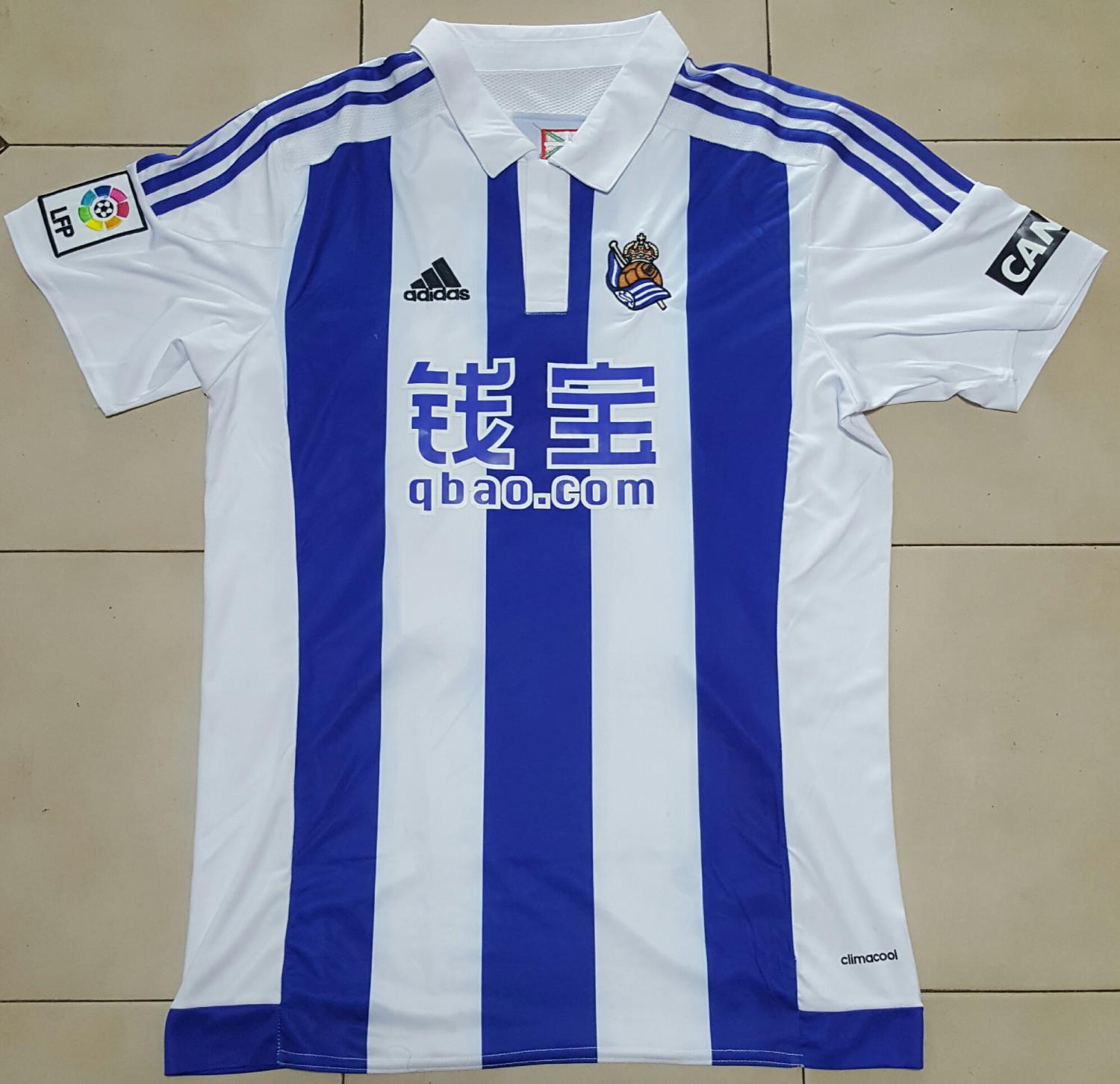 maillot real sociedad domicile 2015-2016 rétro