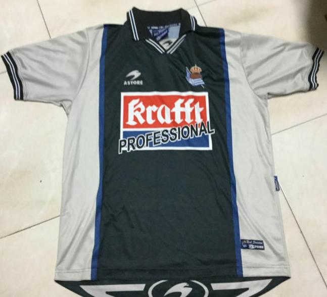 maillot real sociedad exterieur 2000-2002 rétro