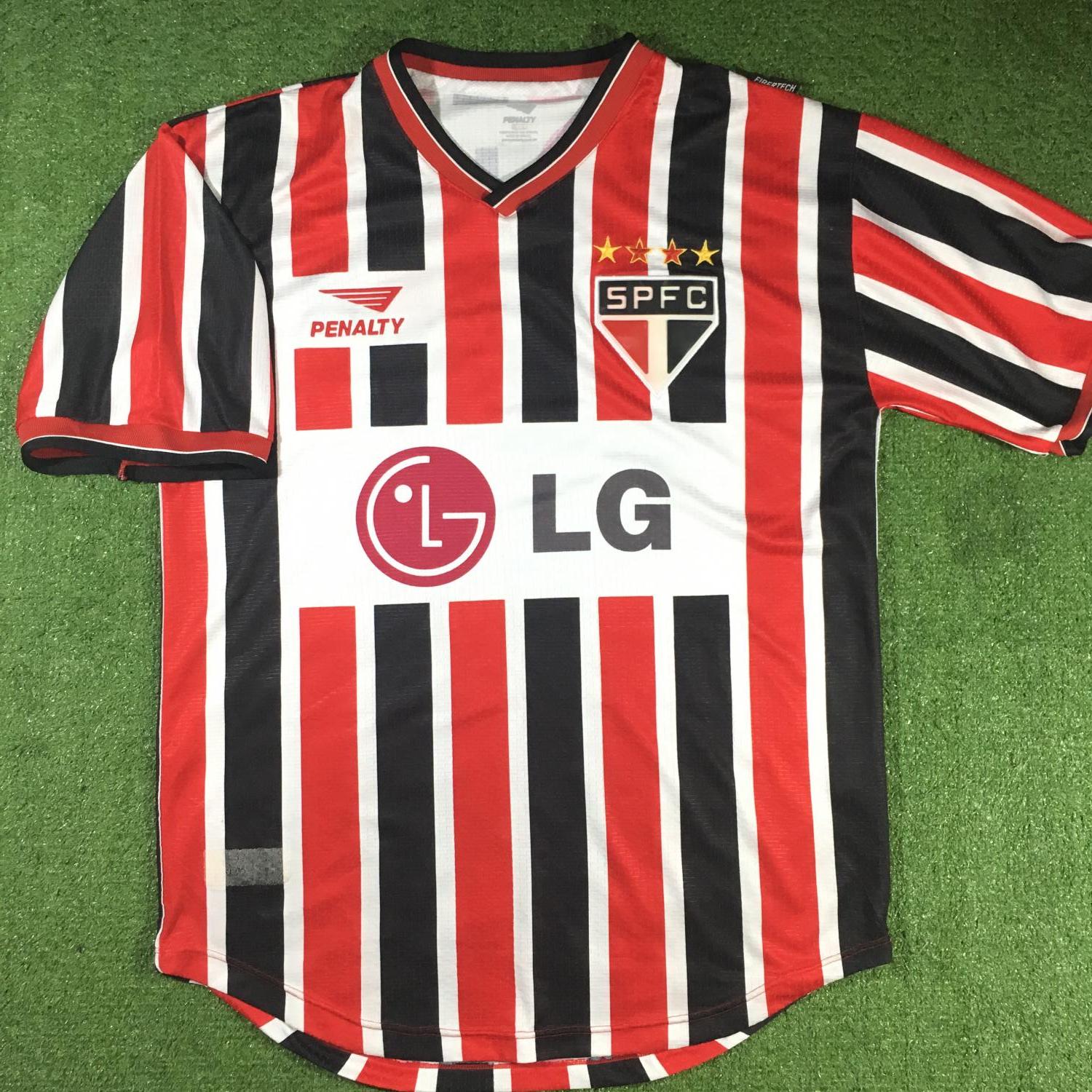 maillot são paulo fc exterieur 2001-2002 rétro