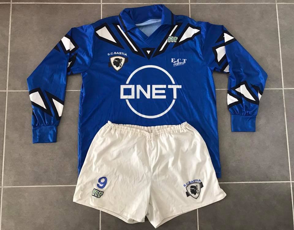 maillot sc bastia domicile 1993-1994 rétro