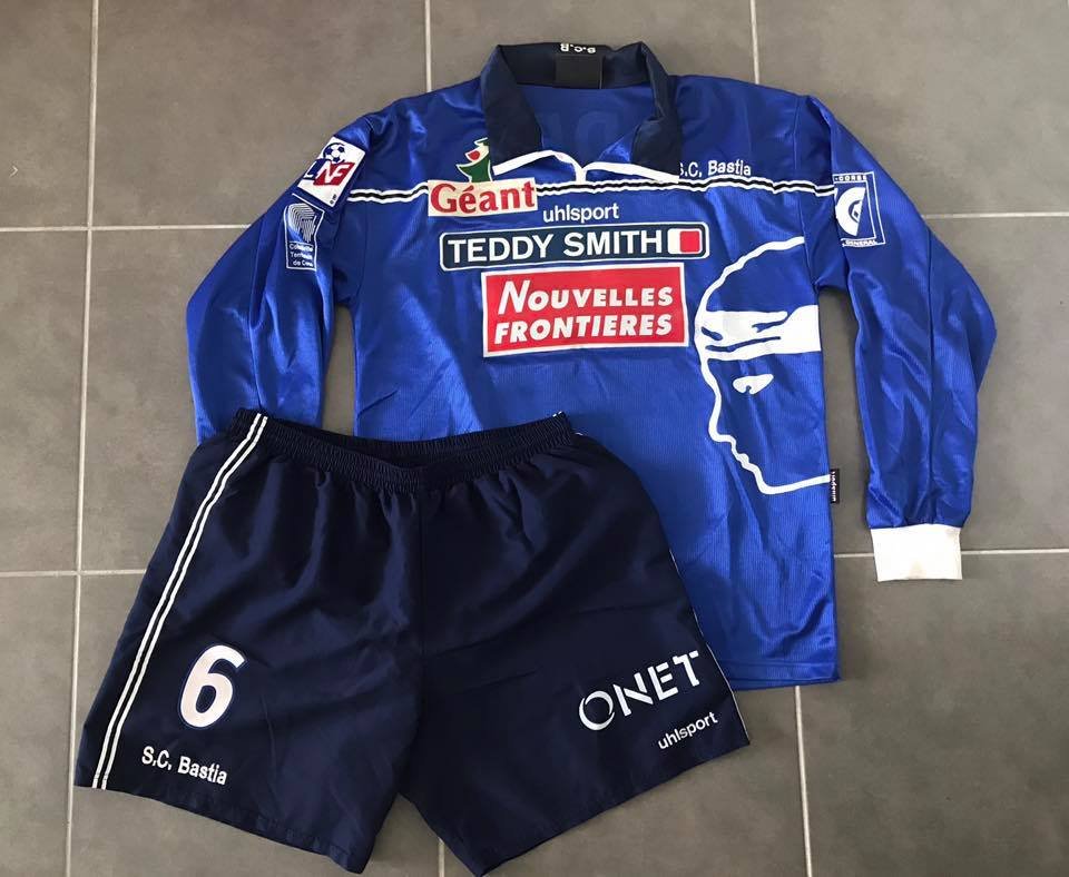 maillot sc bastia domicile 2001-2002 pas cher