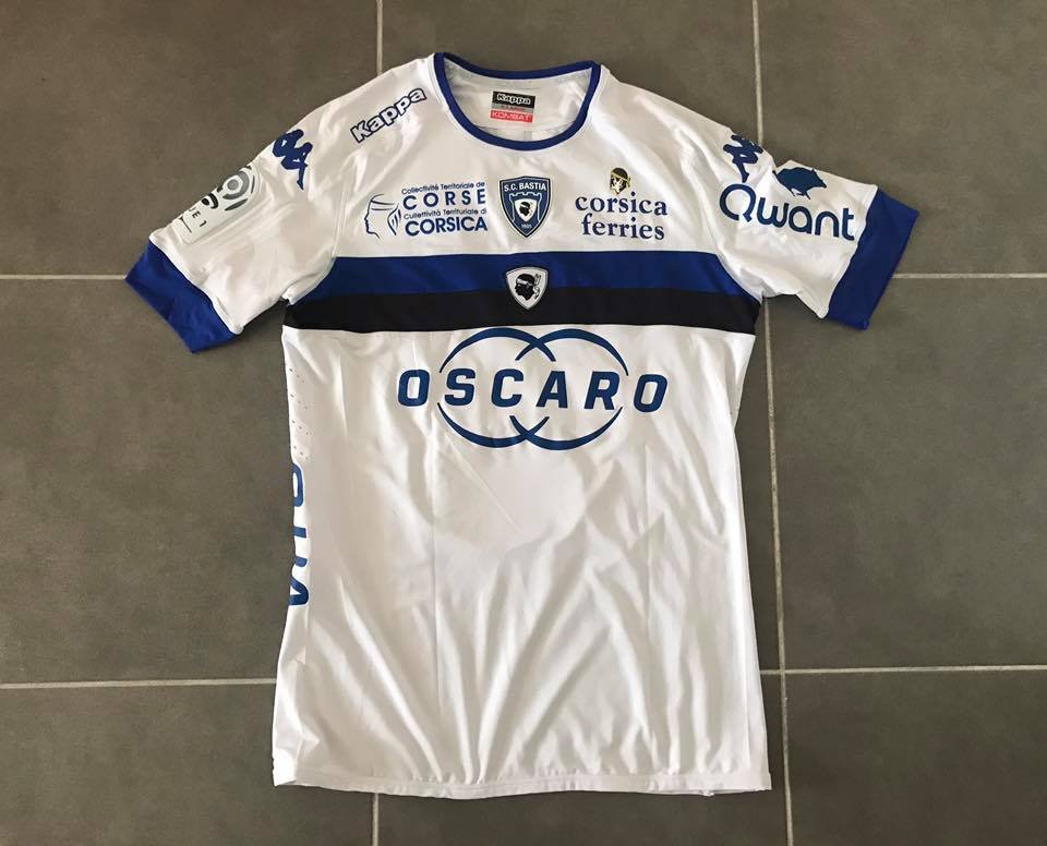 maillot sc bastia exterieur 2016-2017 rétro