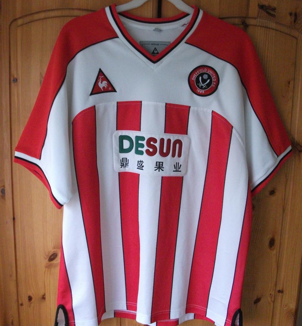 maillot sheffield united domicile 2002-2004 rétro