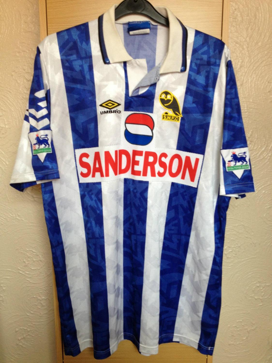 maillot sheffield wednesday domicile 1992-1993 rétro