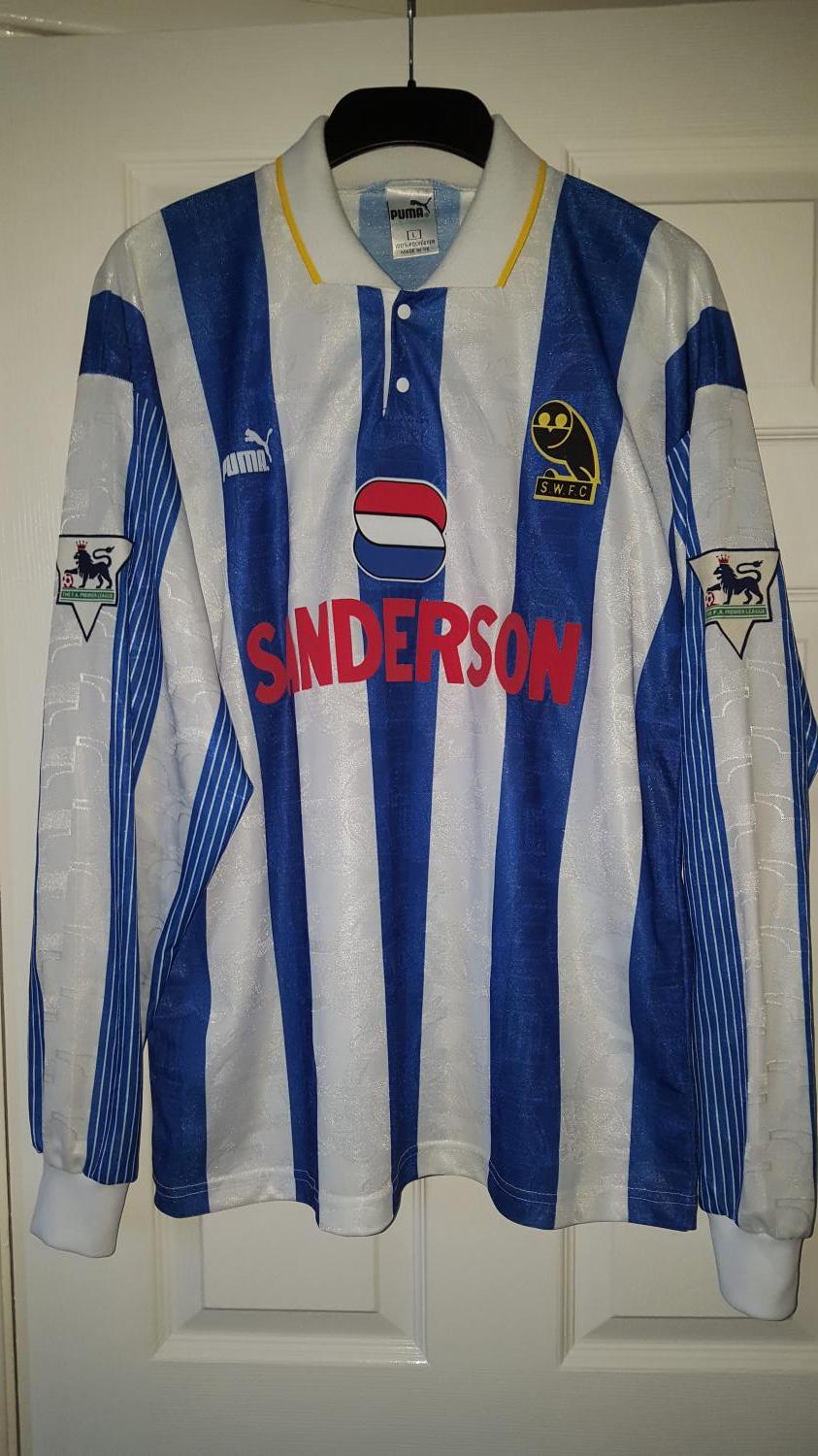 maillot sheffield wednesday domicile 1993-1995 rétro