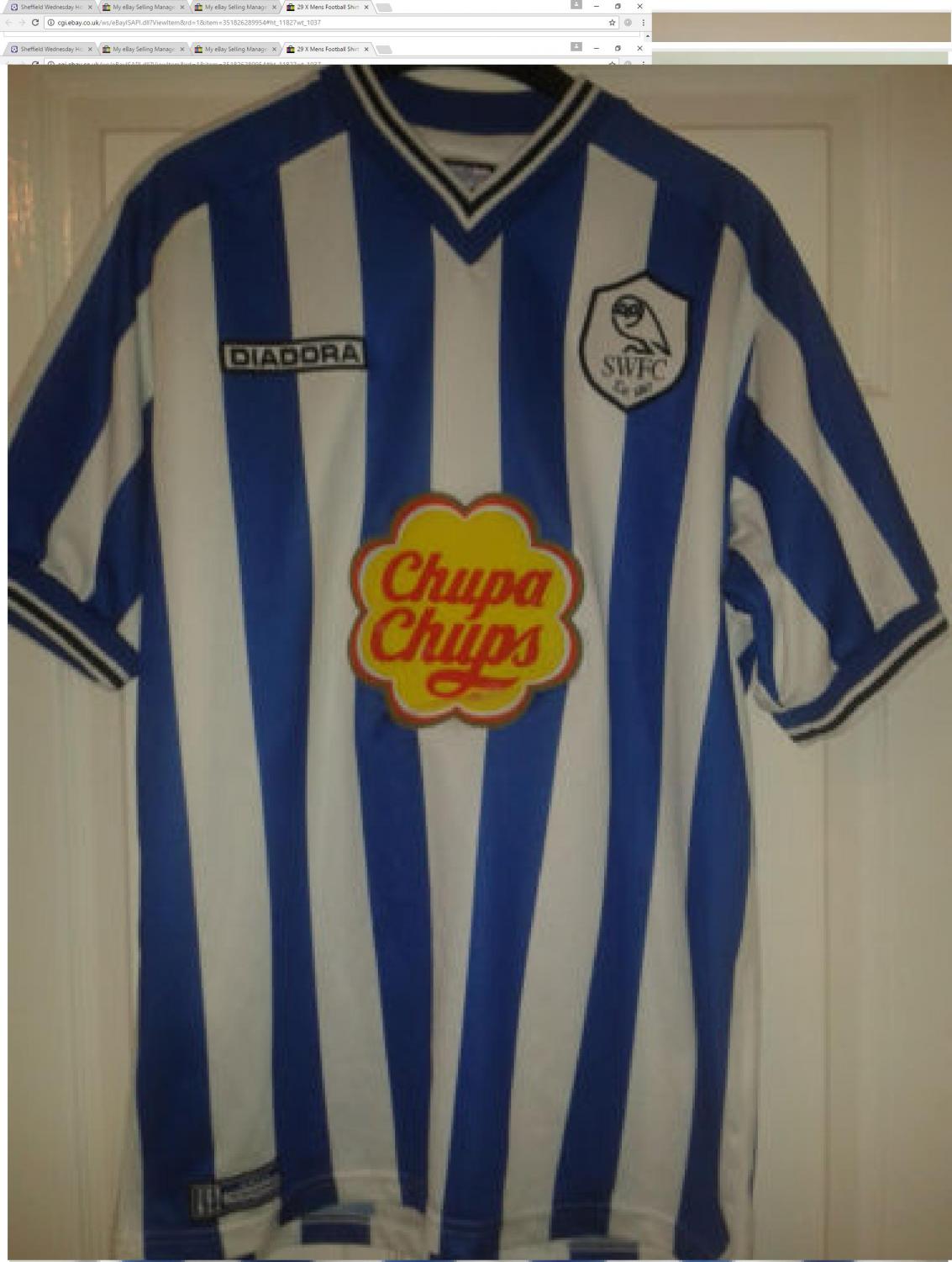 maillot sheffield wednesday domicile 2001-2003 rétro