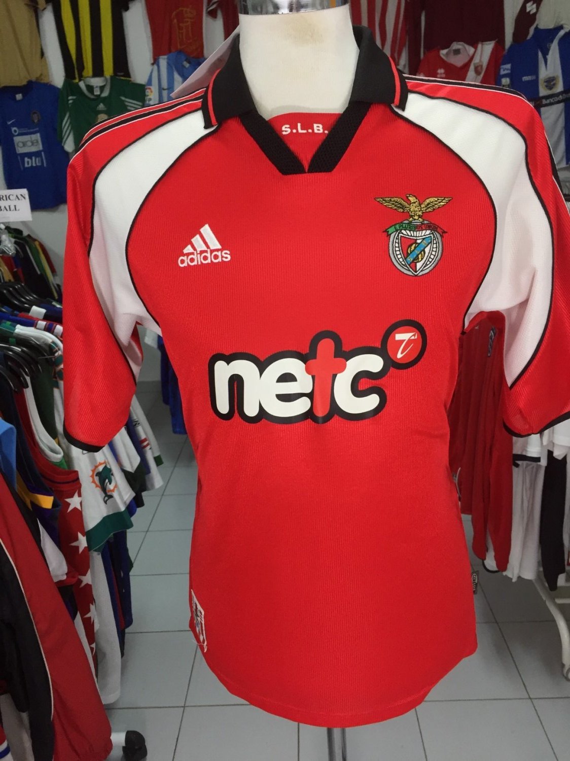 maillot sl benfica réplique 2000-2001 pas cher