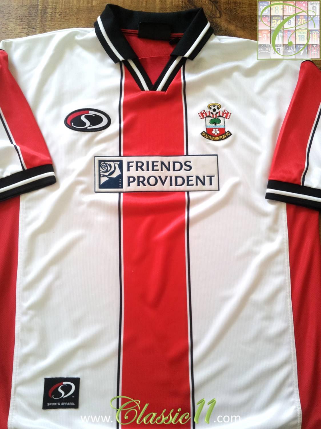 maillot southampton fc domicile 1999-2001 rétro