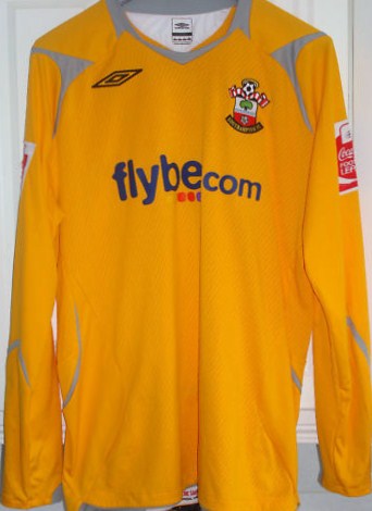 maillot southampton fc gardien 2008-2009 rétro