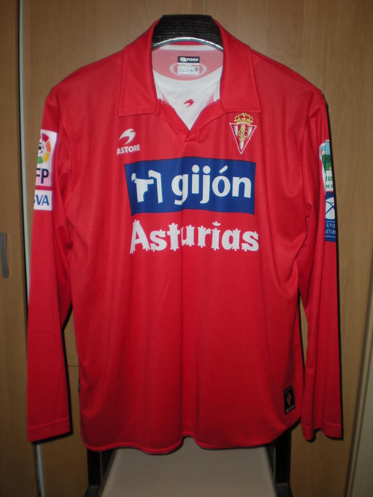 maillot sporting de gijón exterieur 2007-2009 pas cher