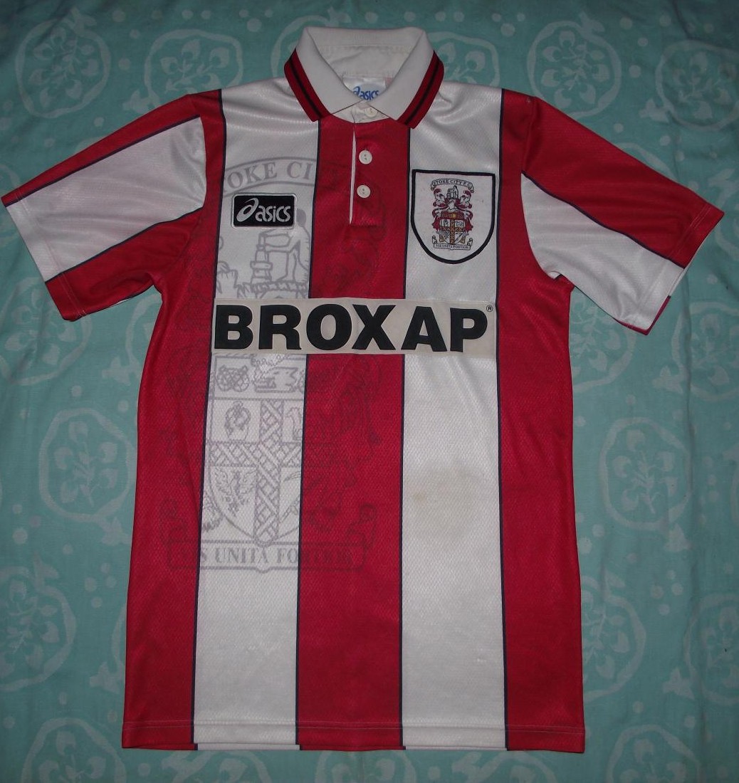 maillot stoke city fc domicile 1995-1996 rétro