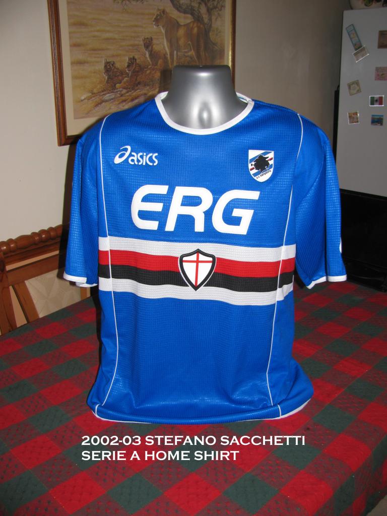 maillot uc sampdoria domicile 2002-2003 rétro