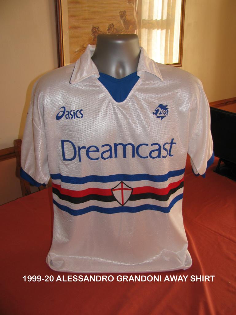 maillot uc sampdoria exterieur 1999-2000 rétro