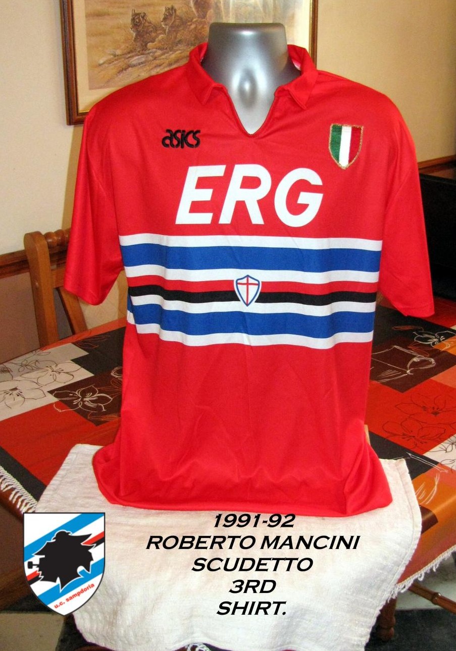 maillot uc sampdoria particulier 1991-1992 pas cher