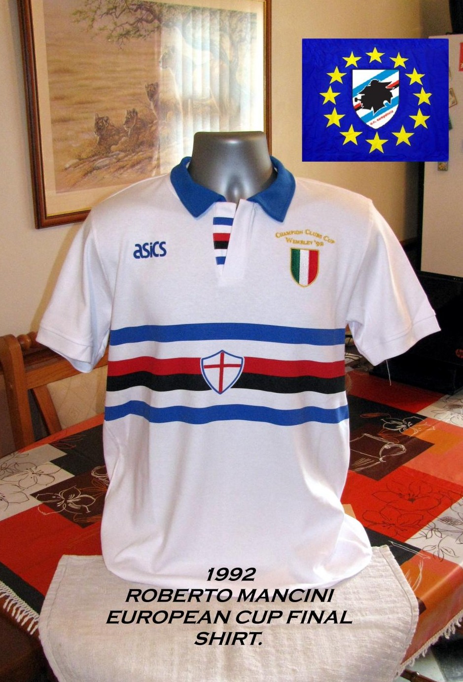 maillot uc sampdoria particulier 1991-1992 rétro