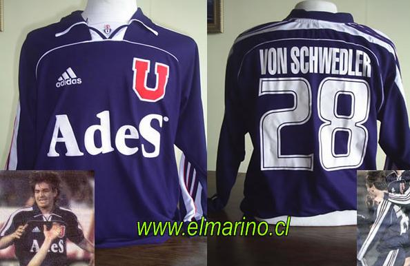 maillot universidad de chile domicile 2001-2000 pas cher