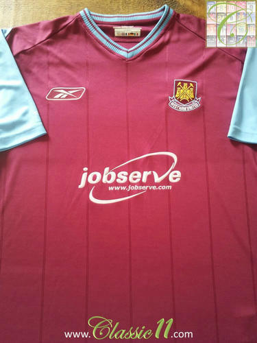 maillot west ham united domicile 2003-2005 pas cher