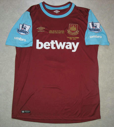 maillot west ham united domicile 2015-2016 rétro