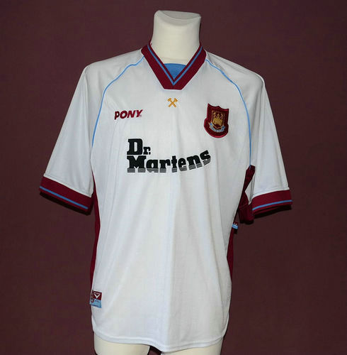 maillot west ham united exterieur 1998-1999 rétro