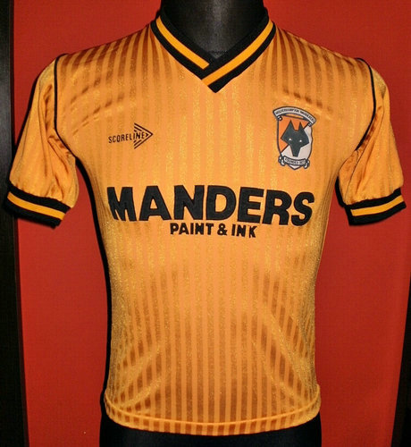 maillot wolverhampton wanderers domicile 1989-1990 rétro