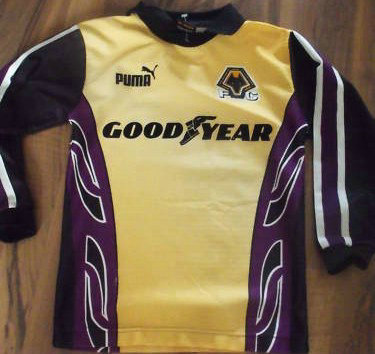 maillot wolverhampton wanderers gardien 1997-1998 pas cher