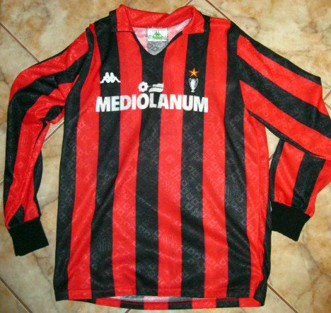 maillots ac milan domicile 1989-1990 rétro